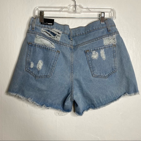 NWT Fashion Nova All the Time Denim Shorts Size L - Picture 9 of 9